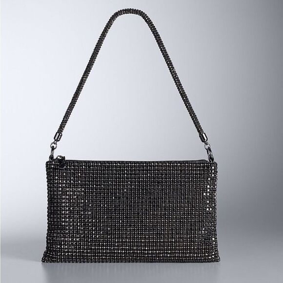 Simply Vera Vera Wang Handbags - New Simply Vera Vera Wang Zola Slouchy Rhinestone
Shoulder Bag NWT